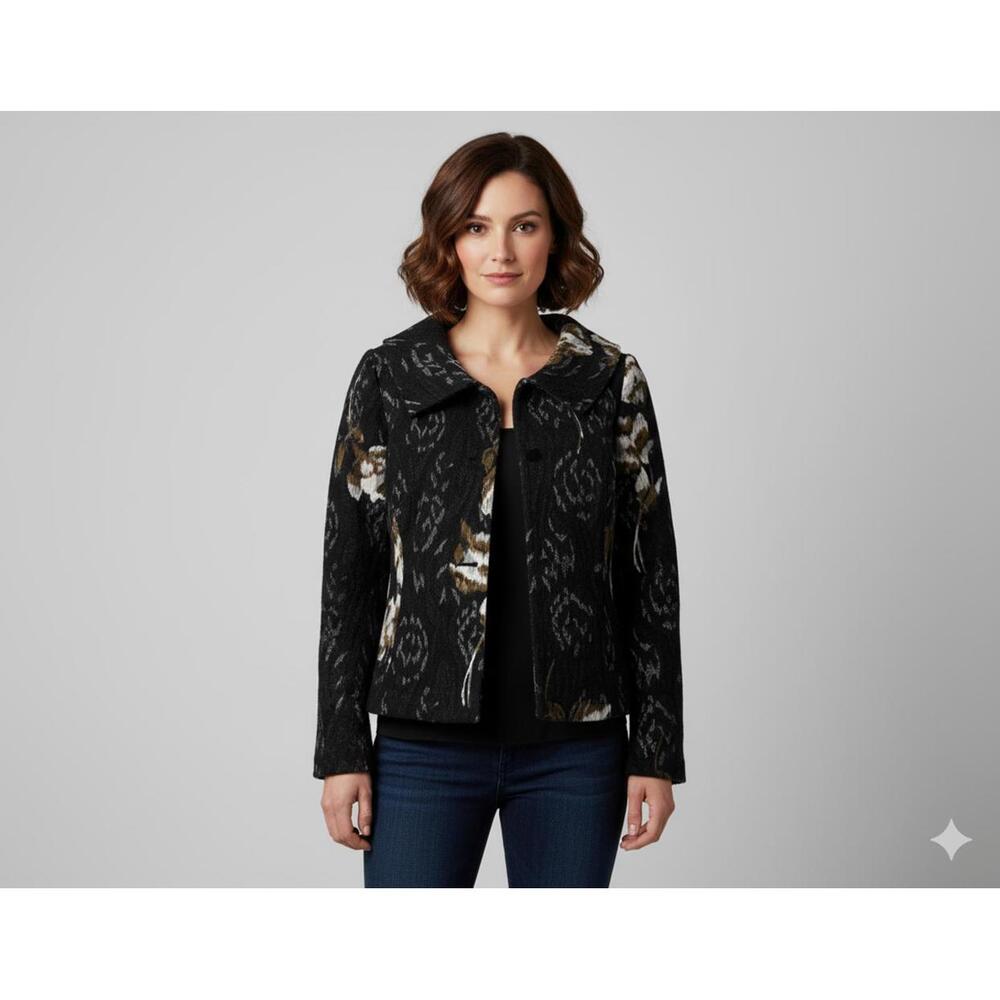 Bandolino Women Tapestry Brocade Jacket Chic Floral Print Sandro Ferrone Size 6
